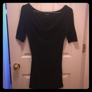 Express drape/cowl neck tunic top